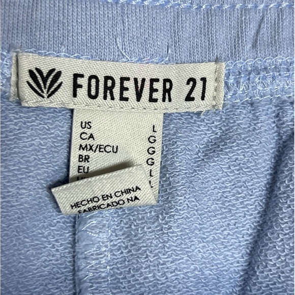 Forever 21 Light Blue Drawstring Lounge Shorts - Picture 3 of 3